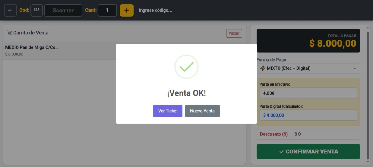 Captura del sistema